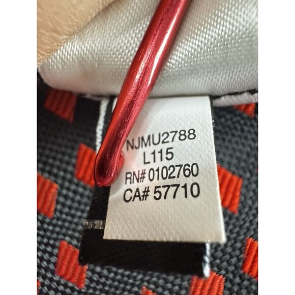 Kate Spade Womens 12 Avery Ankle Trousers Red Black Jacquard Preppy Academia Fit - Picture 6 of 11